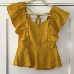 Nordstrom BP Peplum Mustard Top